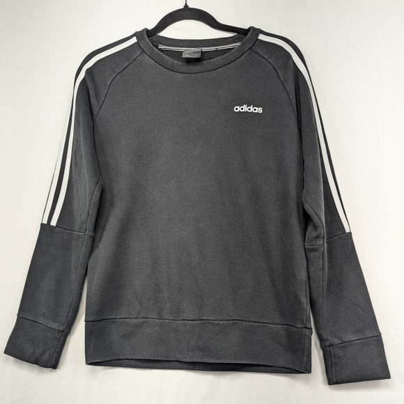 adidas Other - Adidas Black Crewneck Sweatshirt with White Stripes Size M‎ Athletic Comfort